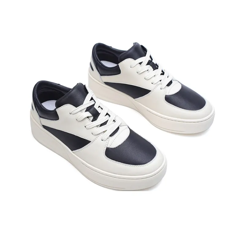 MILLIE'S Abrasion Resistant Low Top Skateboard Shoes Men's Black White-1