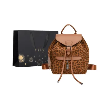 Yi Brigade PU Backpack Regular Women's Brown/Khaki
