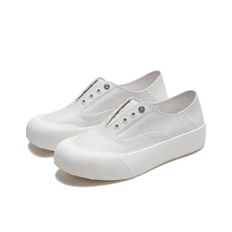 Le Saunda Low Top Skateboard Shoes Women's Solid Color-6