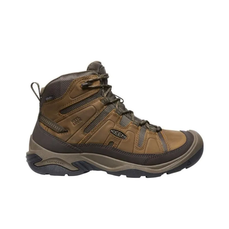 KEEN Circadia Wear resistant And Waterproof High Top Hiking Shoes Unisex Brown-1