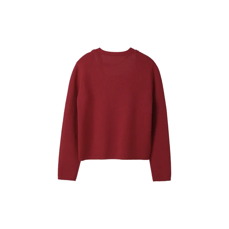 Fstudio Korean Style 100% Wool Zodiac Year Sweater Knitwear Women's-4