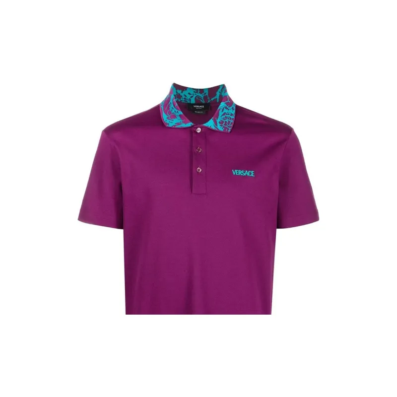 VERSACE Polo Shirts Men Purple-4