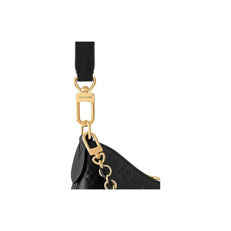 LOUIS VUITTON Boulogne Leather Shoulder Bag Women's Black-4