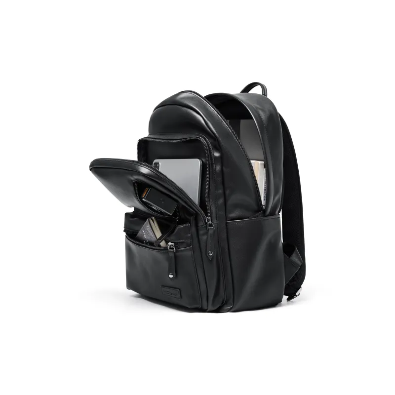 MOYYI PVC Backpack Unisex Black-2