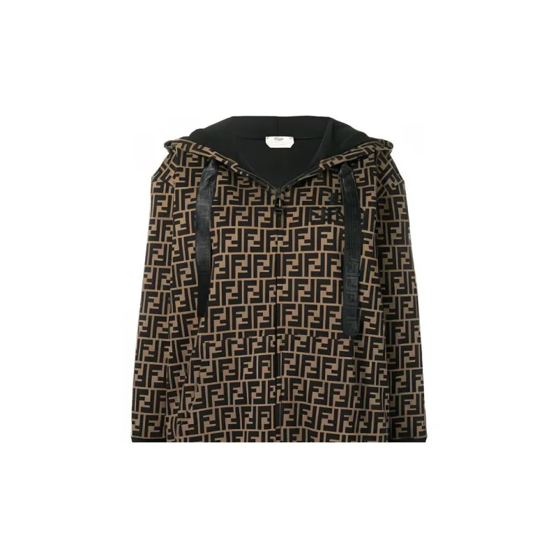 FENDI Denim Jackets Men Brown-2
