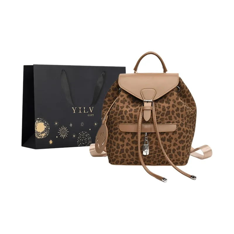 Yi Brigade PU Backpack Regular Women's Brown/Khaki-5