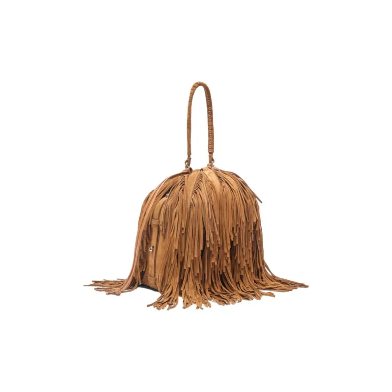 Casadei Calfskin Handbag Women's Brown-1