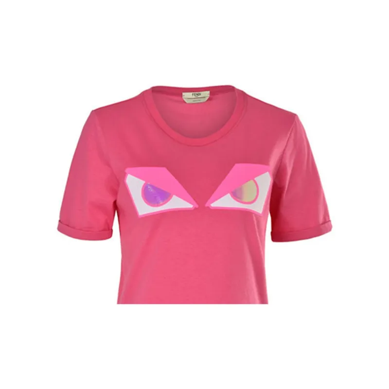 FENDI Regular T-Shirt Women's Pink-4