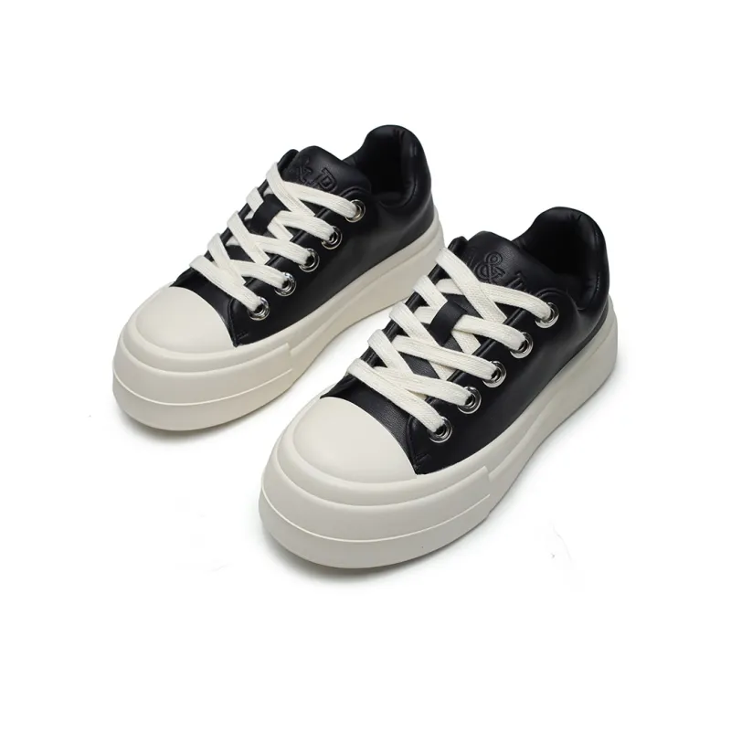 MILLIE'S Low Top Skateboard Shoes Men's Black White-2