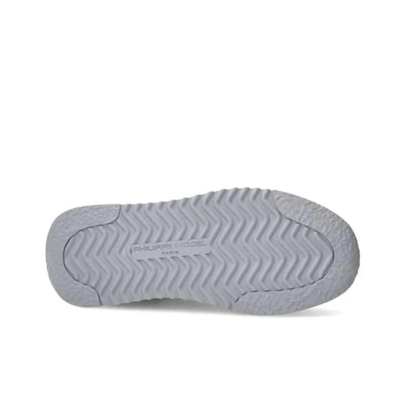 PHILIPPE MODEL Low Top Running Shoes Men's White Gray-5