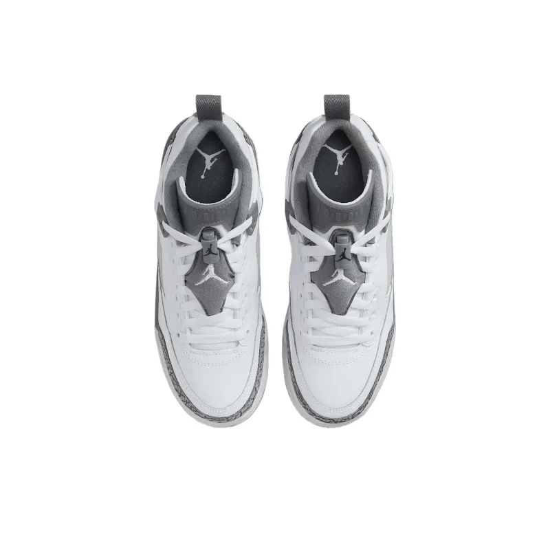 Jordan Spizike Abrasion Resistant Low Top Kids Lifestyle Shoes White Teenagers-2