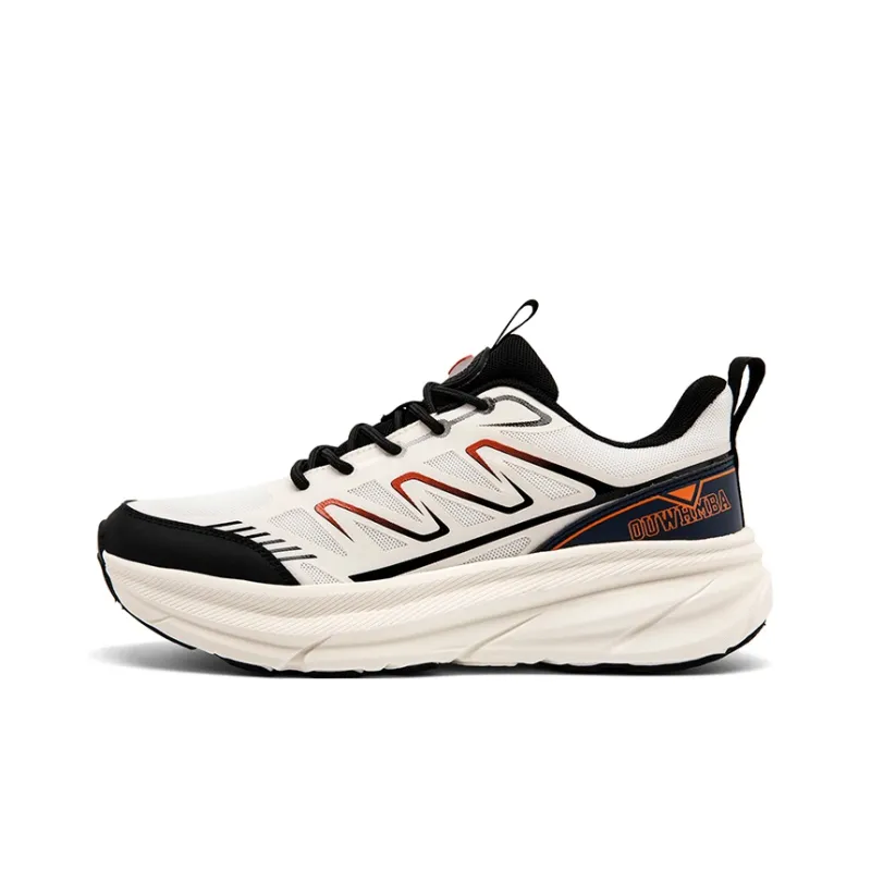 OUWENHEIMANBA Running Shoes Unisex Low Top Black/Neon Orange/White/Gray/Green/Gold-42