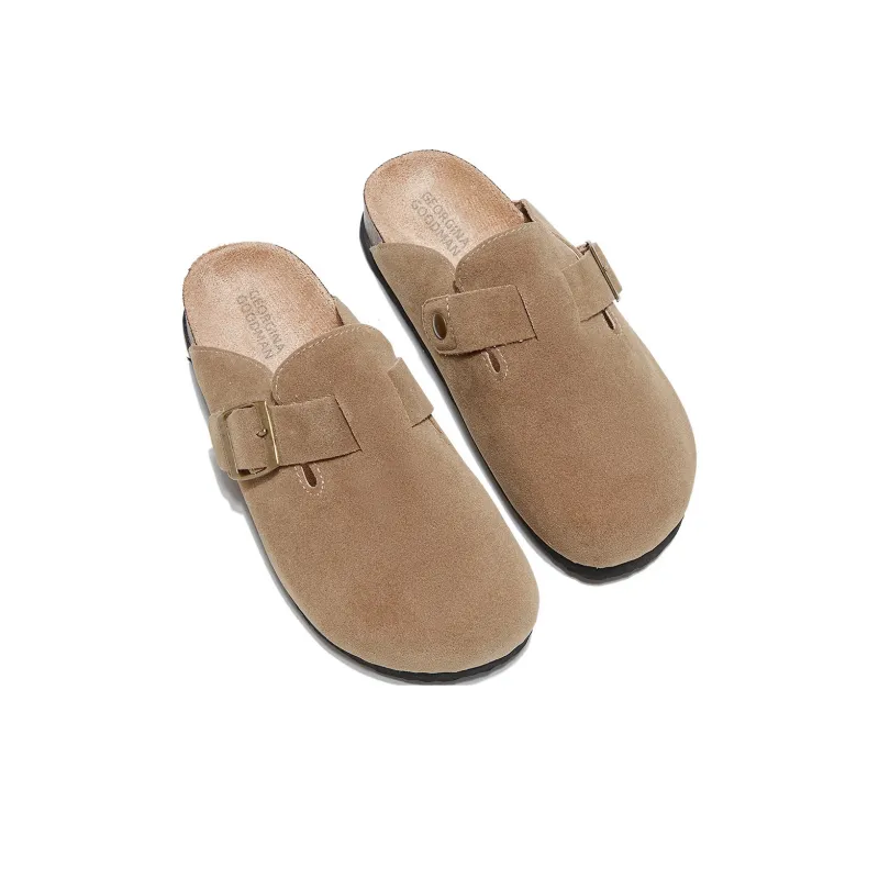 Georgina Goodman Slip Resistant Wrap toe Slippers Women's Khaki-6