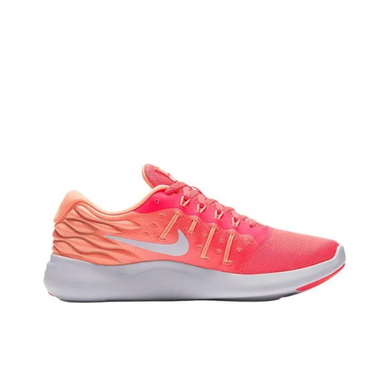 Nike LunarStelos Anti-Slip And Wear-Resistant Rebound Low-Top Casual Running Shoes Women's Red Orange-1