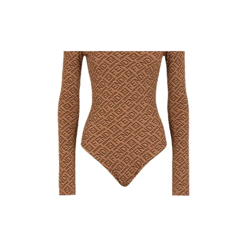FENDI X Skims Mock Neck Long Sleeve Bodysuit California-4