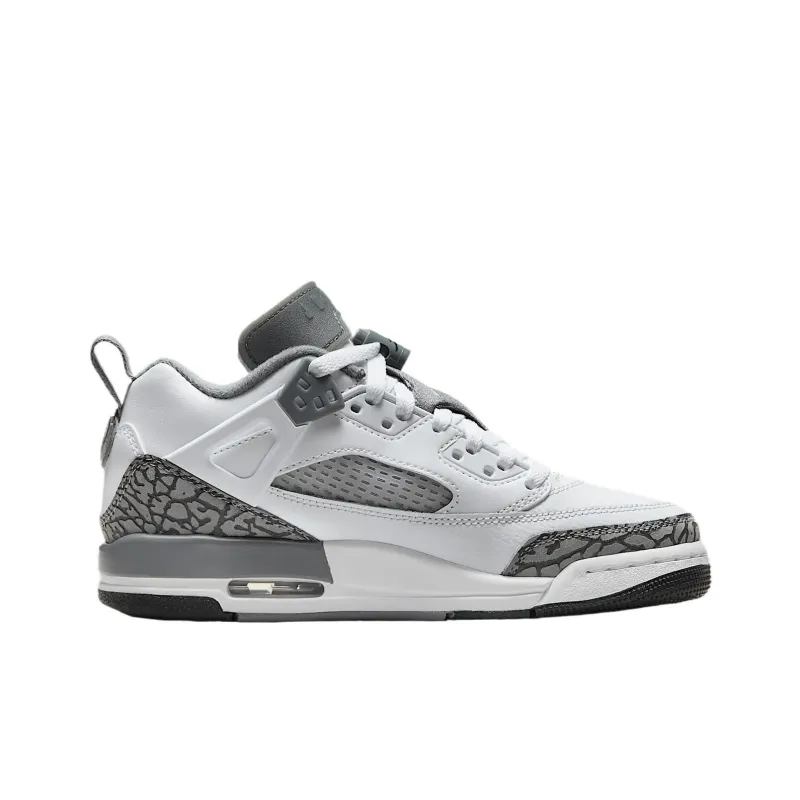 Jordan Spizike Abrasion Resistant Low Top Kids Lifestyle Shoes White Teenagers-1