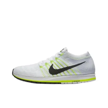 Nike Flyknit Streak Anti Slip Wear Resistant Low Top Casual Running Shoes Men's White Black