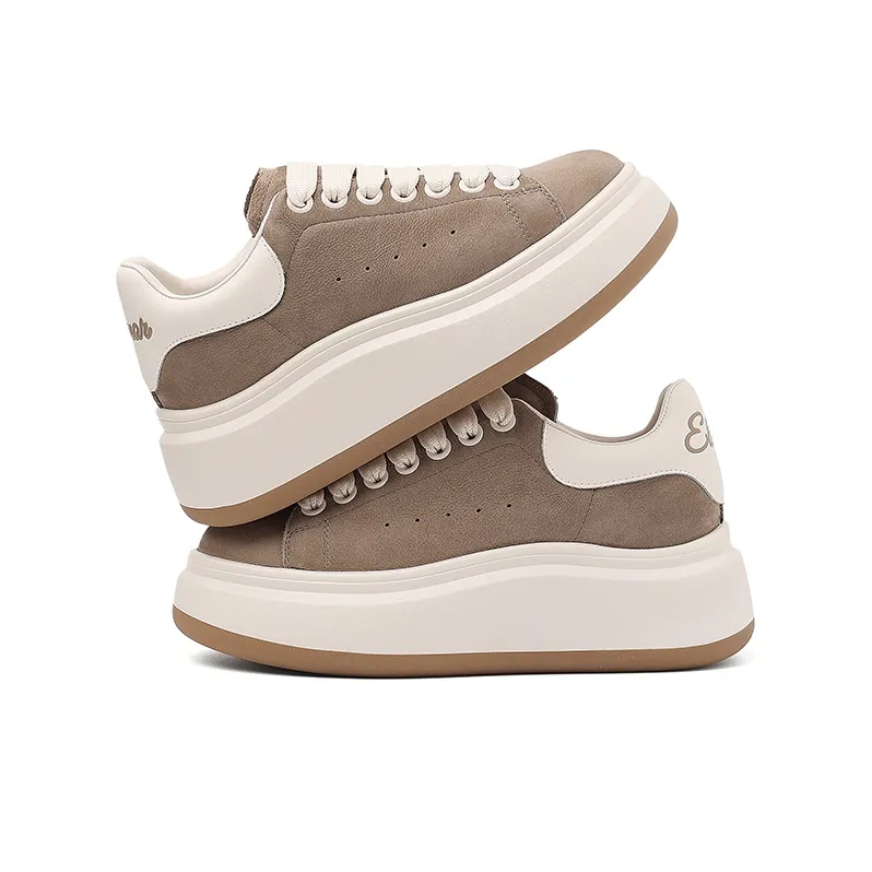 BURGELY Lightweight Height Increasing Low-Top Skateboard Shoes Women's-10