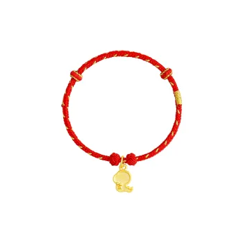 REDYEAR Zodiac Year Of The Auspicious Snake Lucky Hand Rope Solid Gold Fixed Price Gold Bracelet Unisex