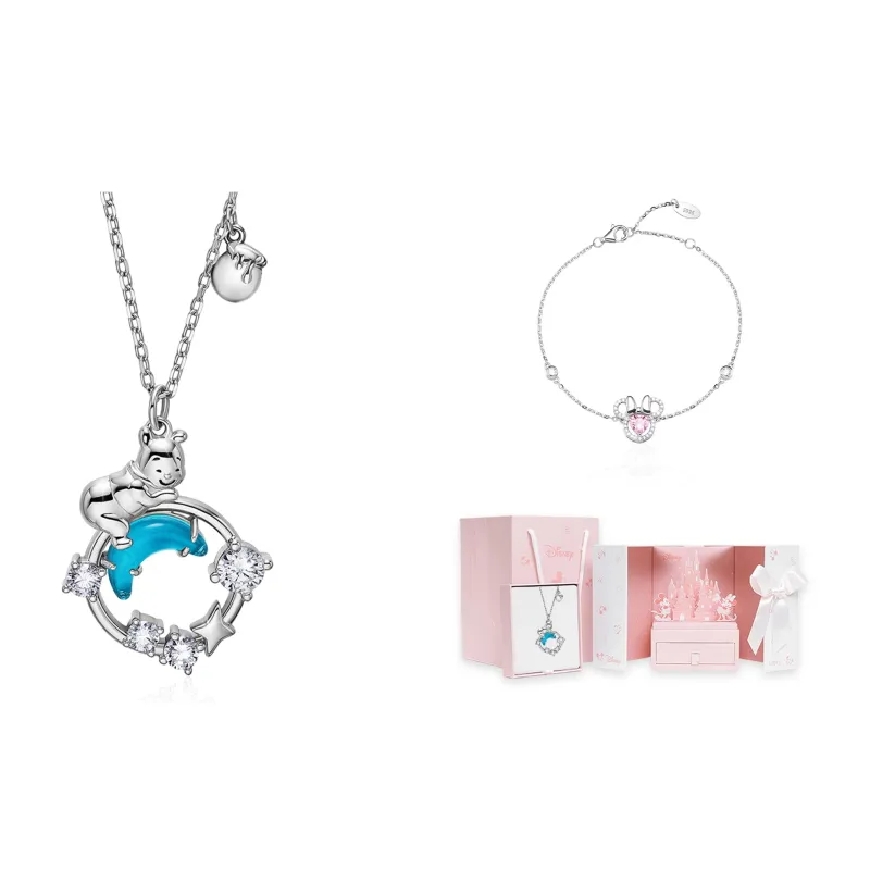 Disney Princess S925 Silver Necklaces Women's-17