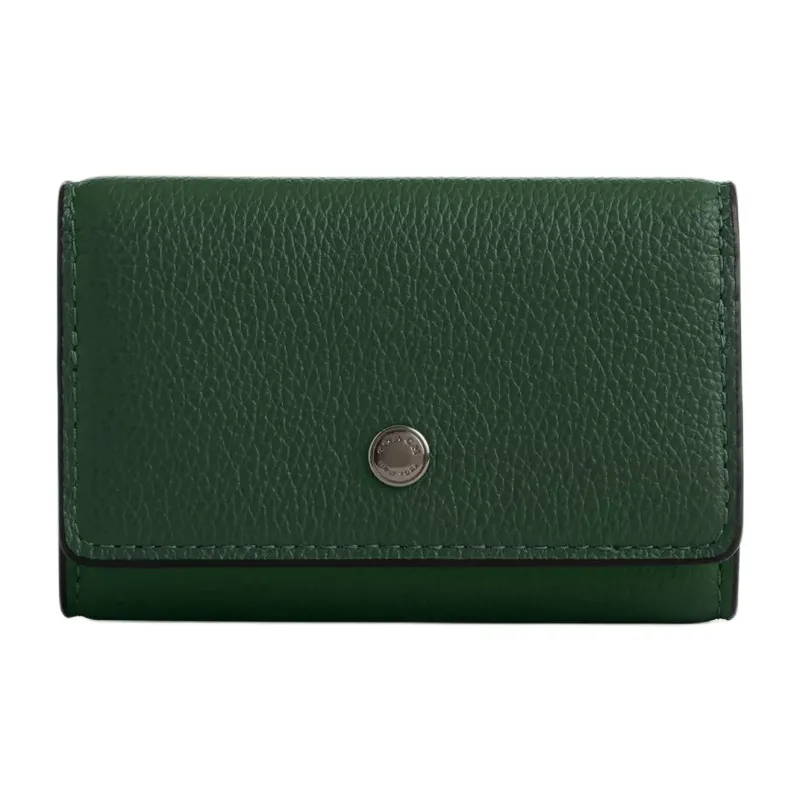 COACH Smooth Leather Key Pouch Women's Hunter Green-0
