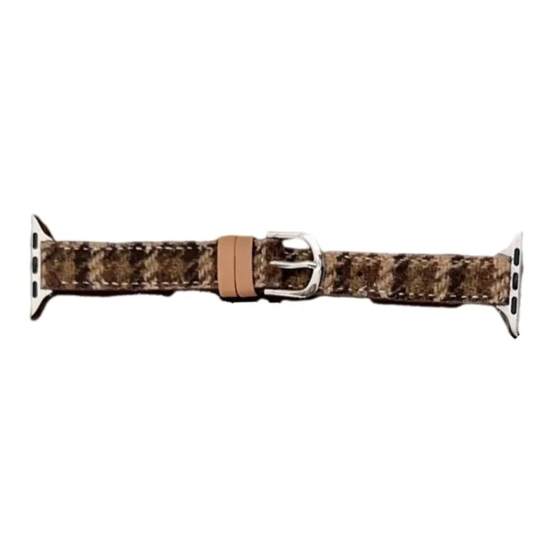 Warbler Dew Apple Compatibility Watch Band Leather Material-2