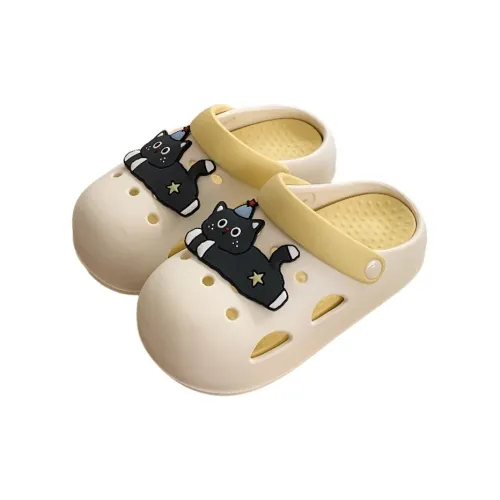 Thin Strips Home Slippers Women's, White Yellow