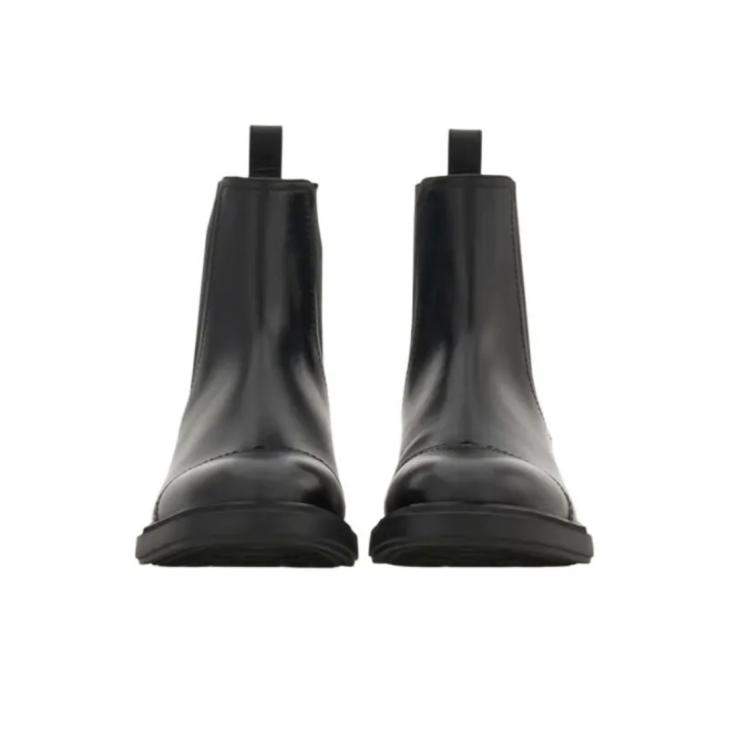 FERRAGAMO Short Chelsea Boots Men's Black-3