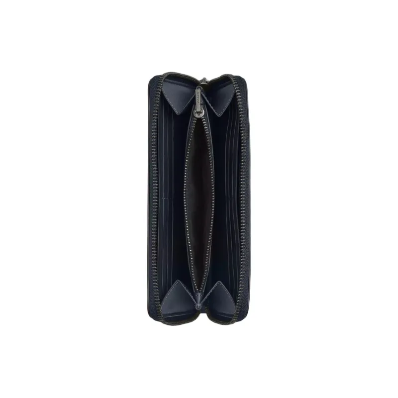COACH Accordion Wallet Calfskin Wallet Small Size Men's Midnight Navy-1