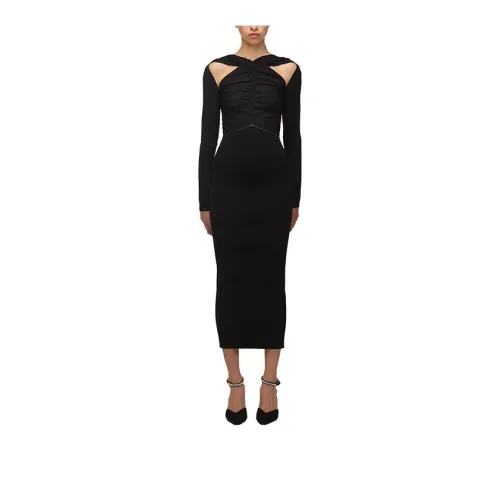 Self portrait Long Sleeved Dresses Women's Black