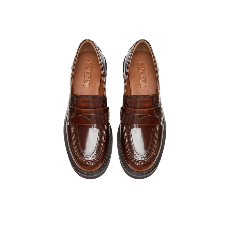 Staccato Oxford Wander Shiny Loafers 3.5cm Women's-8