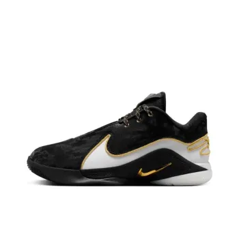 Nike LeBron 22 Anti Slip Wear Resistant Low Top Basketball Shoes Unisex Black White Gold