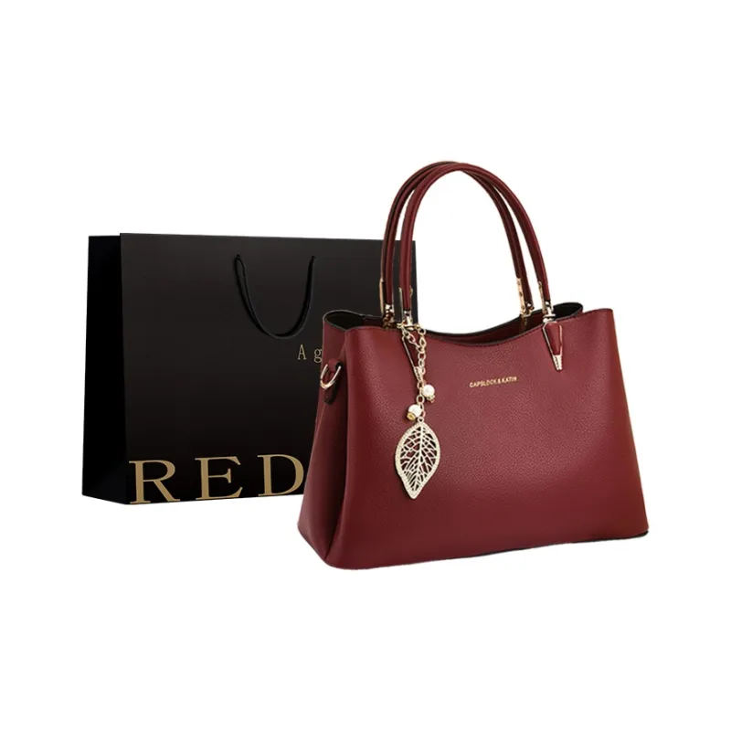 REDOO PU Shoulder Bag Regular Women's White/Black/Red/Blue/Burgundy-16