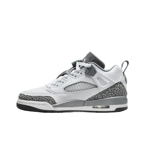 Jordan Spizike Abrasion Resistant Low Top Kids Lifestyle Shoes White Teenagers