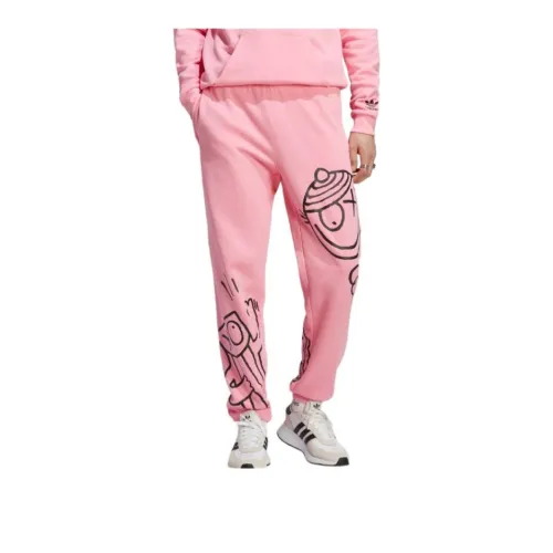 Adidas Originals André Saraiva Knitted Sports Pants Men's Blessing Pink