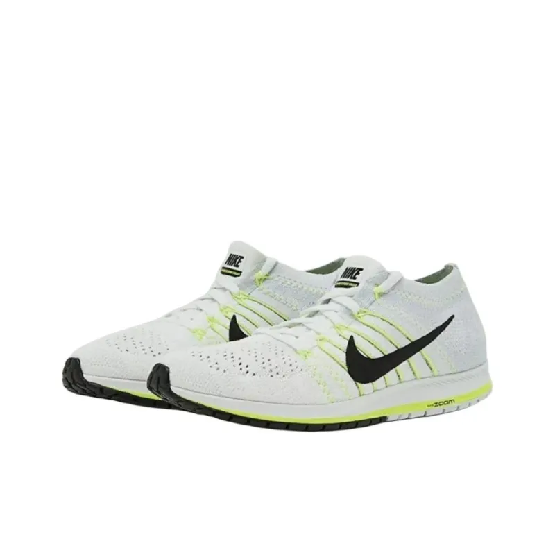 Nike Flyknit Streak Anti Slip Wear Resistant Low Top Casual Running Shoes Men's White Black-1