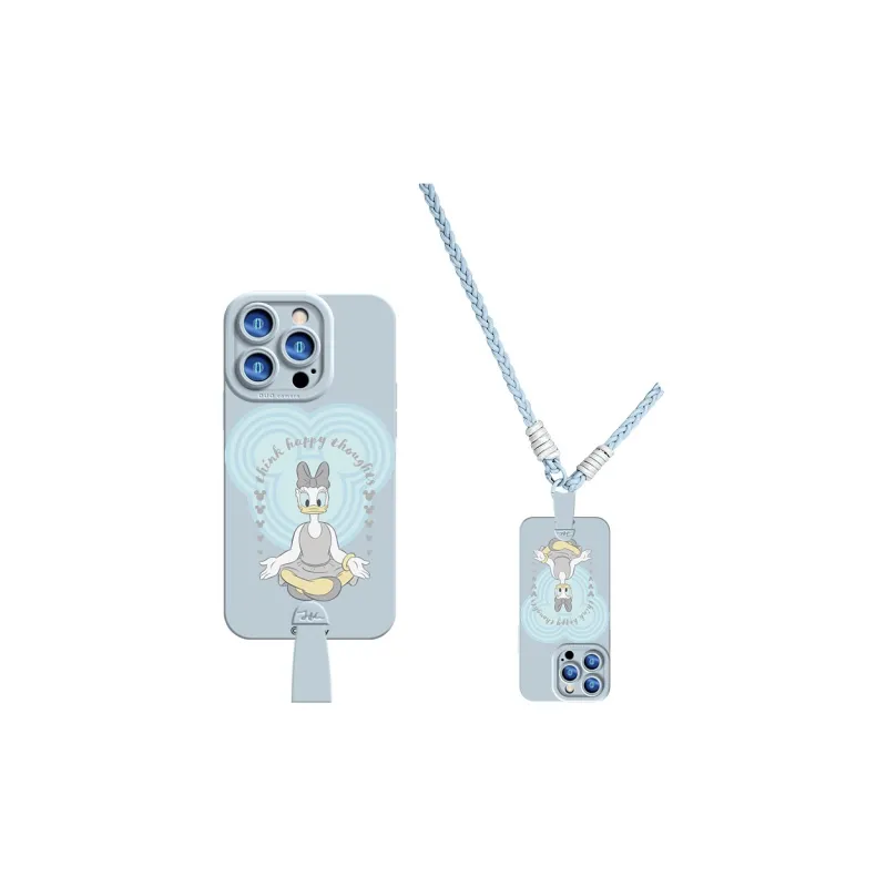 Disney Silicone Material Cute With Lanyard Phone Cases Compatible With Apple 16 Pro Max/15 Pro/15 Plus/14 Pro/13/12/11-10