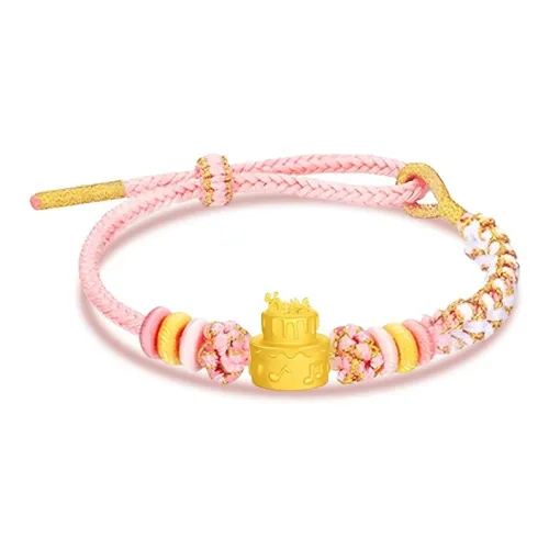 ZHIAIYONGHENG Designed Premium Niche Fun Birthday Cake Solid Gold Fixed Price Gold Bracelet Unisex