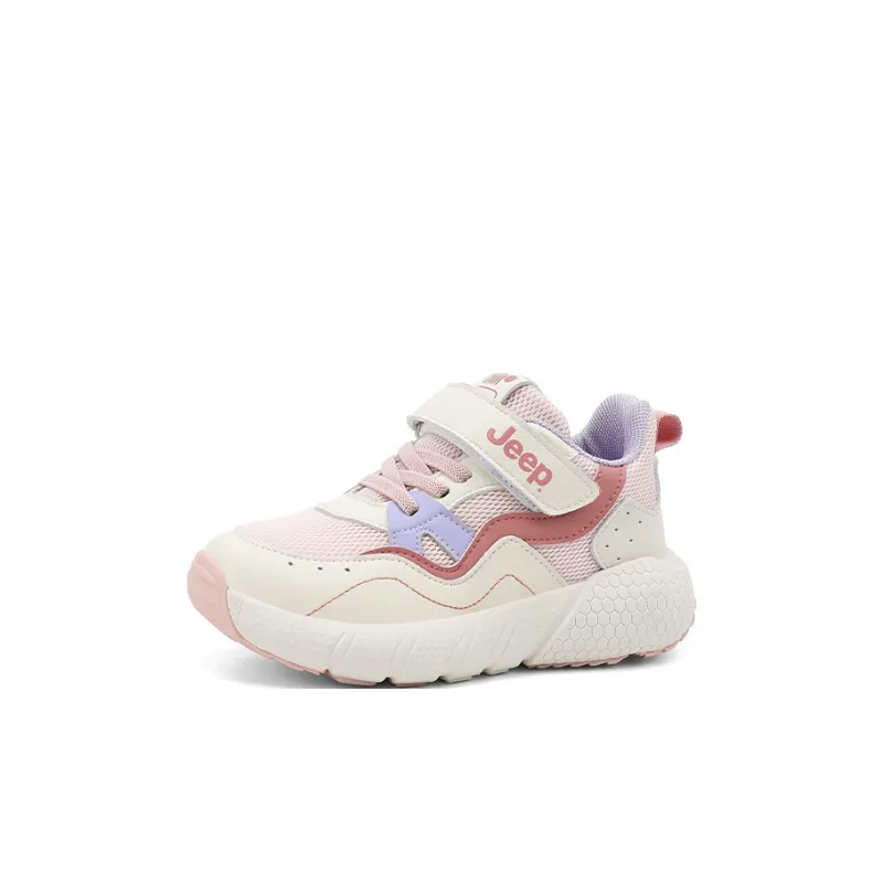 Jeep Slip Resistant, Abrasion Resistant, Breathable, Cushioning Kids Lifestyle Shoes Beige/Pink Kids'-1