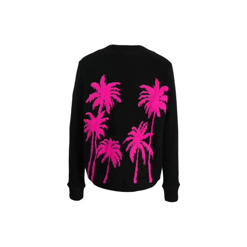 The Elder Statesman Palm-Tree Crewneck Jumper-1