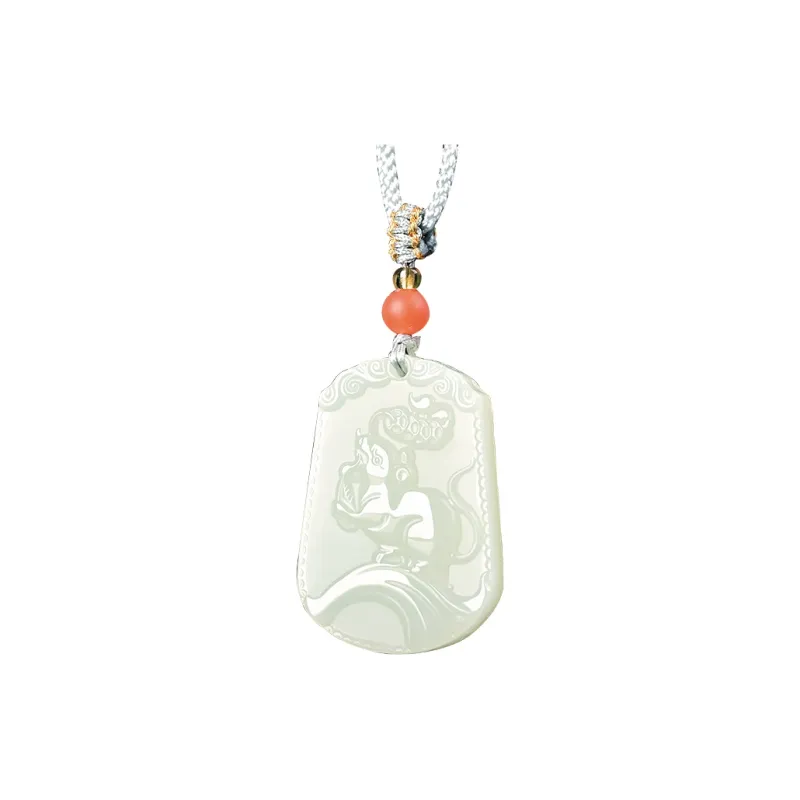 KUNYUYAO Hetian Jade Pendants Pale Greenish White Jade Unisex-72