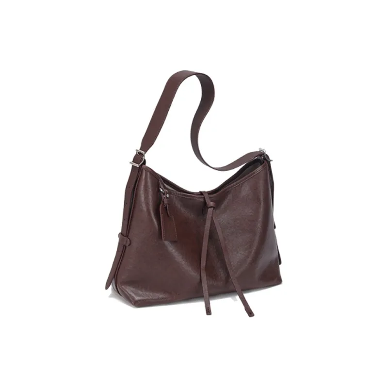 KAISER Top Grain Vegetable Tanned Cow Leather Portable Crossbody Bag Shoulder Bag Regular Women's Black/Coffee/Brown-6