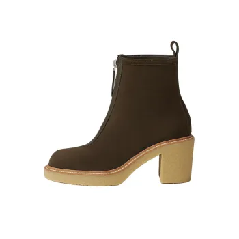 HERMES Kelly Ankle Boots 5.5cm Women's Dark Brown