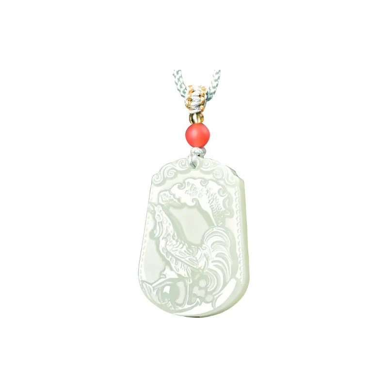 KUNYUYAO Hetian Jade Pendants Pale Greenish White Jade Unisex-54