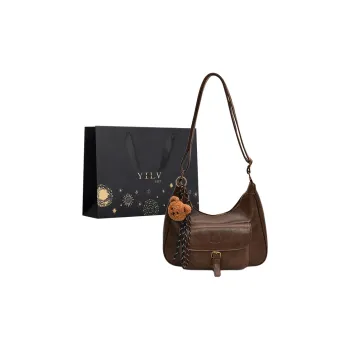 Yi Brigade PU Crossbody Bag, Shoulder Bag Women's Brown/Coffee/Burgundy/Black