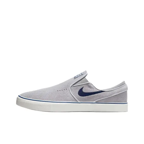 Nike SB Janoski+ Slip Anti Slip Wear Resistant Low Top Skateboard Shoes Unisex Gray Blue