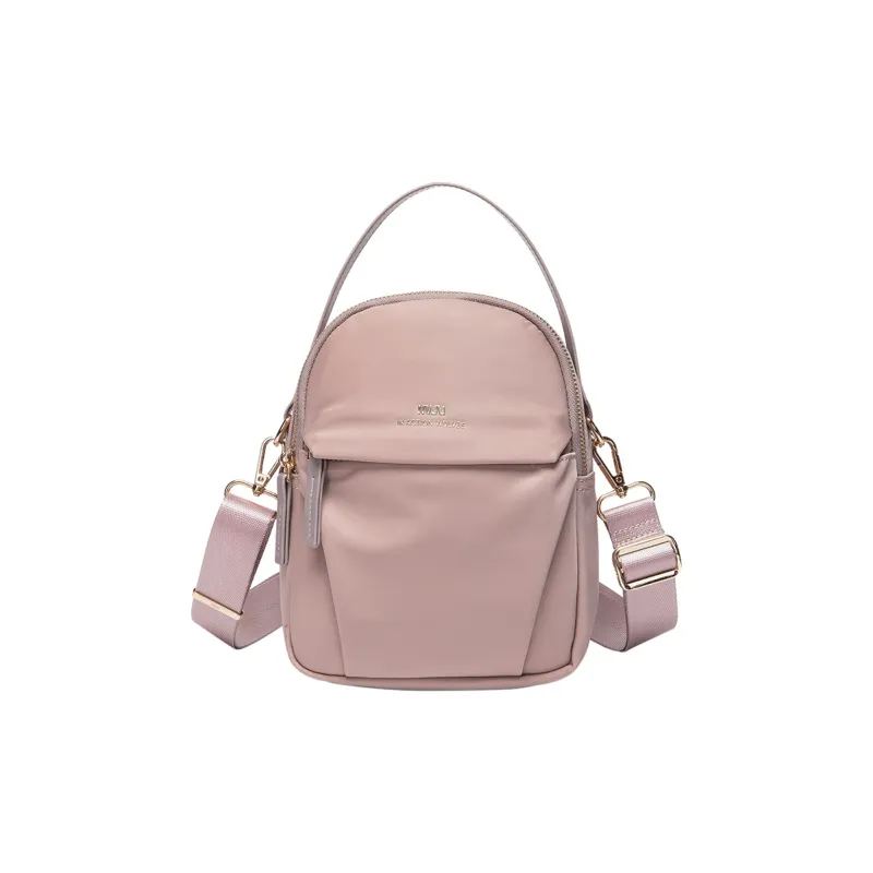 SEPTWOLVES Fabric Crossbody Bag Medium Size Women's Light Pink-0
