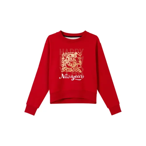 Oudifu Sweatshirts Women's Red