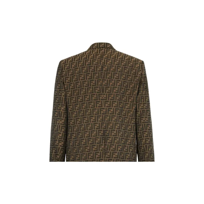 FENDI SS22 Jackets Coats Men's Brown-5