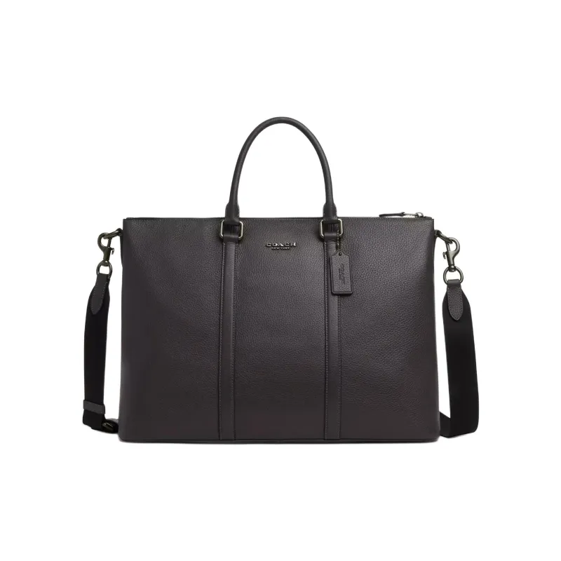 COACH Leather Tote Bag Shopping Bag Handbag Men's Graphite-0